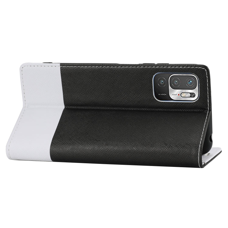 For Xiaomi Redmi Note 10 5G Cross Texture Magnetic Horizontal Flip Leather Case with Card Slots & Holder & Wallet