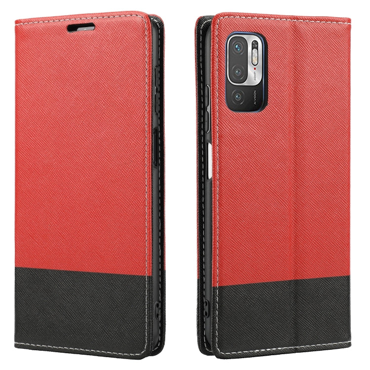 For Xiaomi Redmi Note 10 5G Cross Texture Magnetic Horizontal Flip Leather Case with Card Slots & Holder & Wallet
