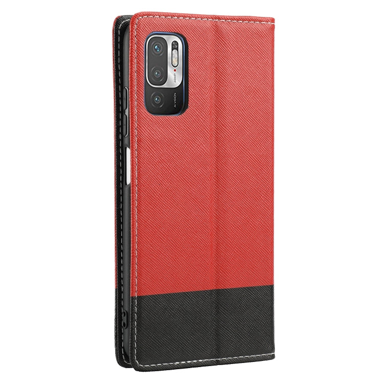 For Xiaomi Redmi Note 10 5G Cross Texture Magnetic Horizontal Flip Leather Case with Card Slots & Holder & Wallet