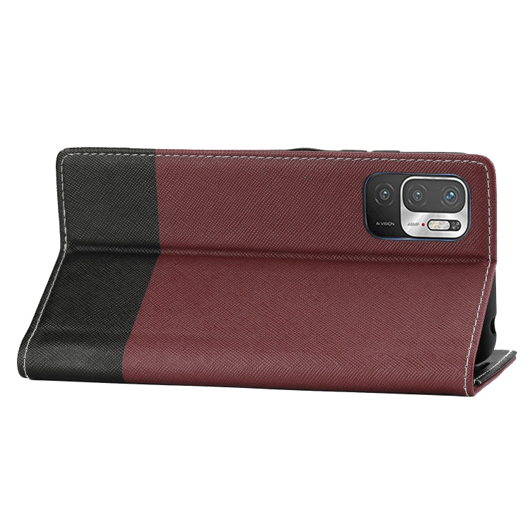 For Xiaomi Redmi Note 10 5G Cross Texture Magnetic Horizontal Flip Leather Case with Card Slots & Holder & Wallet