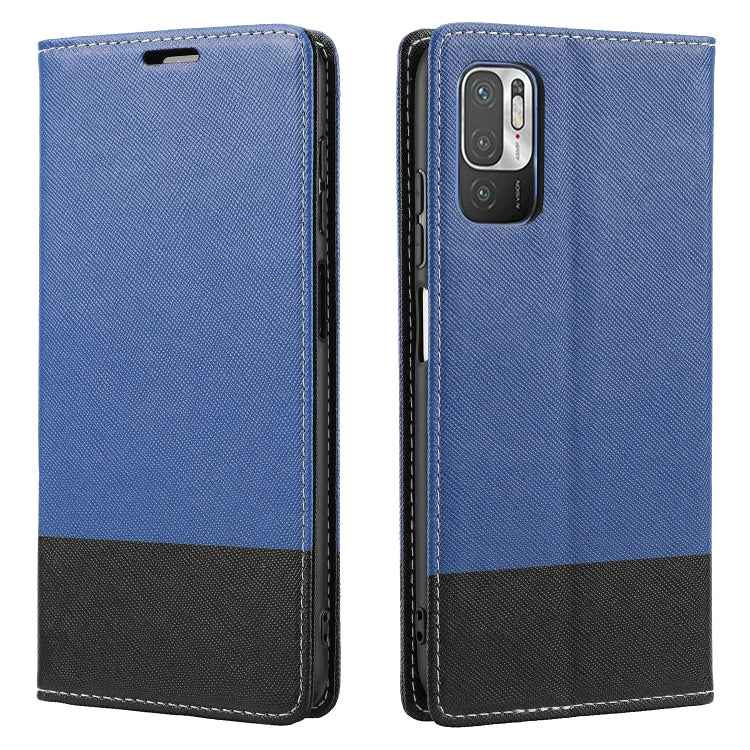 For Xiaomi Redmi Note 10 5G Cross Texture Magnetic Horizontal Flip Leather Case with Card Slots & Holder & Wallet