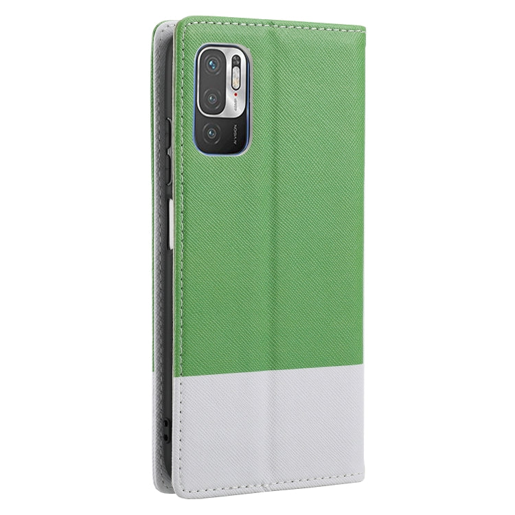 For Xiaomi Redmi Note 10 5G Cross Texture Magnetic Horizontal Flip Leather Case with Card Slots & Holder & Wallet