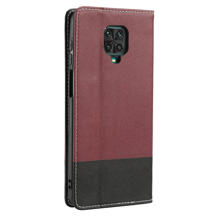 For Xiaomi Redmi Note 9 Pro Cross Texture Magnetic Horizontal Flip Leather Case with Card Slots & Holder & Wallet