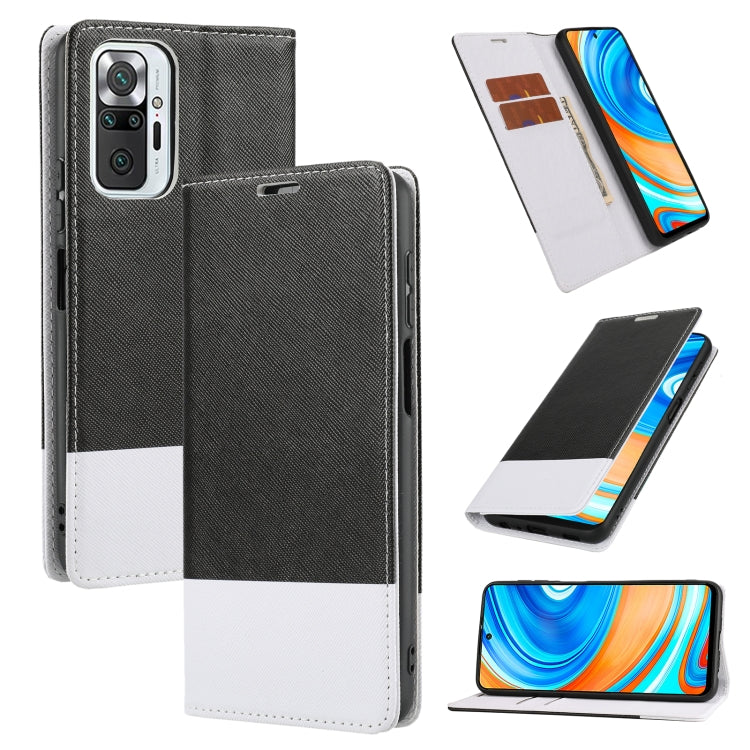 For Xiaomi Redmi Note 10 Pro Cross Texture Magnetic Horizontal Flip Leather Case with Card Slots & Holder & Wallet