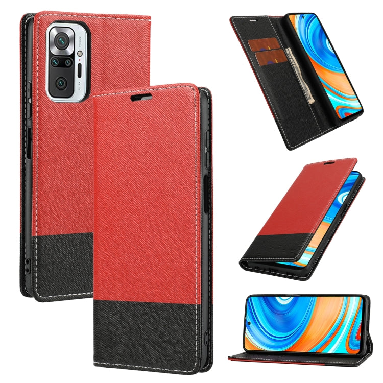 For Xiaomi Redmi Note 10 Pro Cross Texture Magnetic Horizontal Flip Leather Case with Card Slots & Holder & Wallet