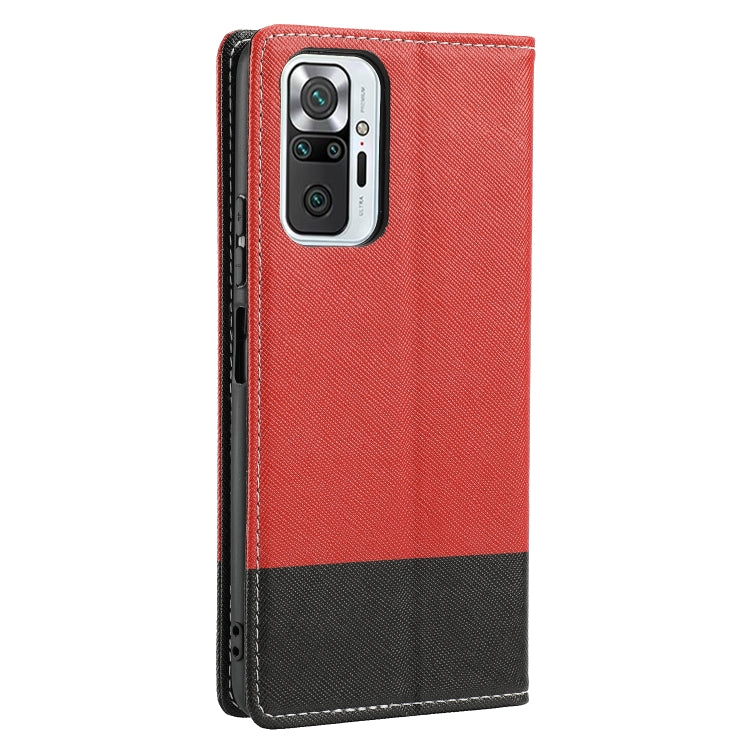 For Xiaomi Redmi Note 10 Pro Cross Texture Magnetic Horizontal Flip Leather Case with Card Slots & Holder & Wallet