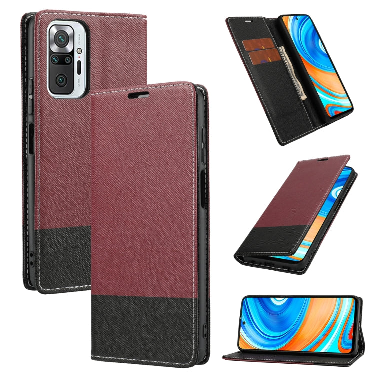 For Xiaomi Redmi Note 10 Pro Cross Texture Magnetic Horizontal Flip Leather Case with Card Slots & Holder & Wallet