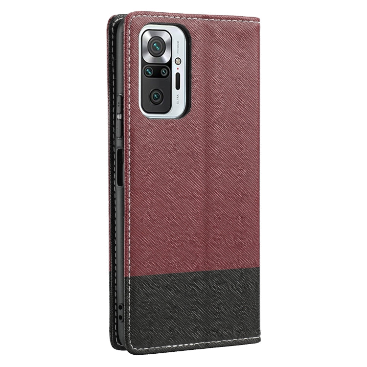 For Xiaomi Redmi Note 10 Pro Cross Texture Magnetic Horizontal Flip Leather Case with Card Slots & Holder & Wallet
