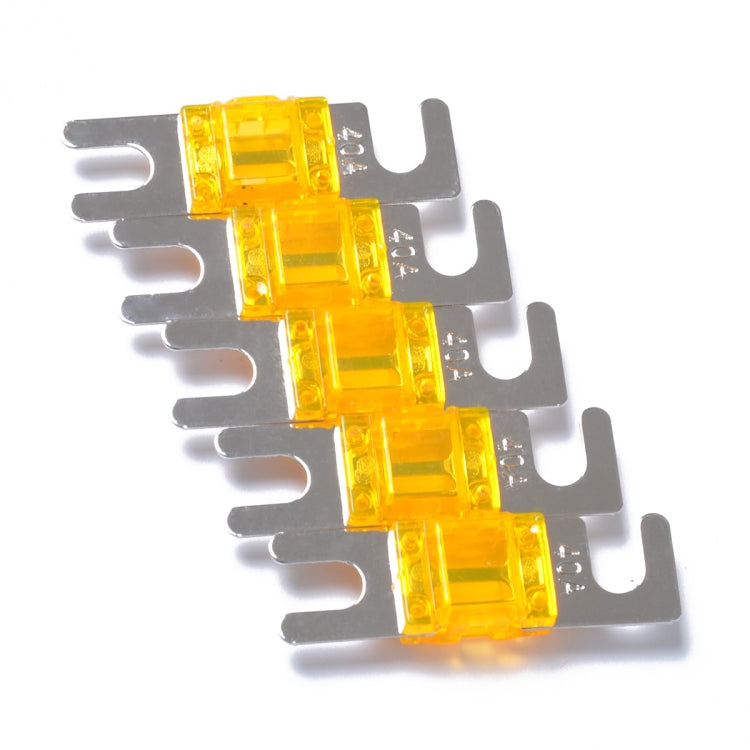 A0302 Dark Orange 5 PCS Car Audio AFS Mini ANL 30A Fuse Nicked Plated