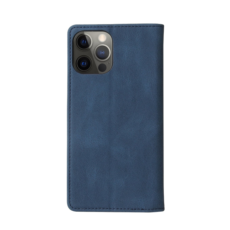 For iPhone 12 Pro Max Simple Suction Closure Horizontal Flip Leather Case with Holder & Card Slot & Wallet