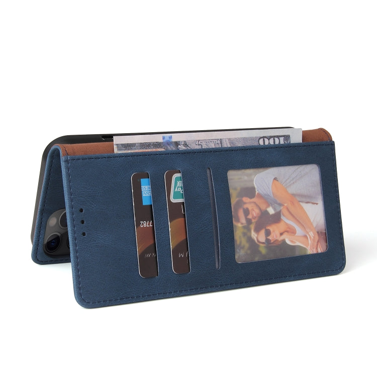 For iPhone 12 Pro Max Simple Suction Closure Horizontal Flip Leather Case with Holder & Card Slot & Wallet