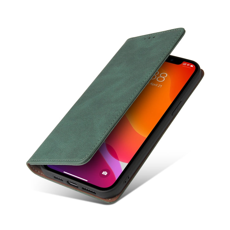 For iPhone 12 Pro Max Simple Suction Closure Horizontal Flip Leather Case with Holder & Card Slot & Wallet