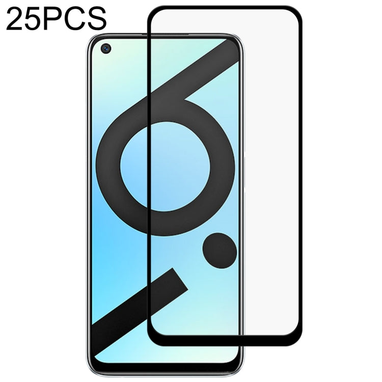 For OPPO Realme 6i India 25 PCS Full Glue Full Screen Tempered Glass Film