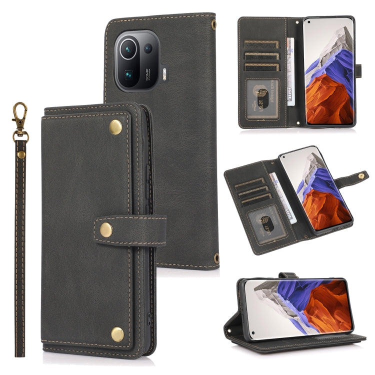 For Xiaomi Mi 11 Pro PU + TPU Horizontal Flip Leather Case with Holder & Card Slot & Wallet & Lanyard