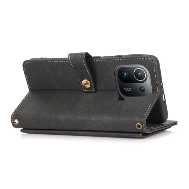 For Xiaomi Mi 11 Pro PU + TPU Horizontal Flip Leather Case with Holder & Card Slot & Wallet & Lanyard