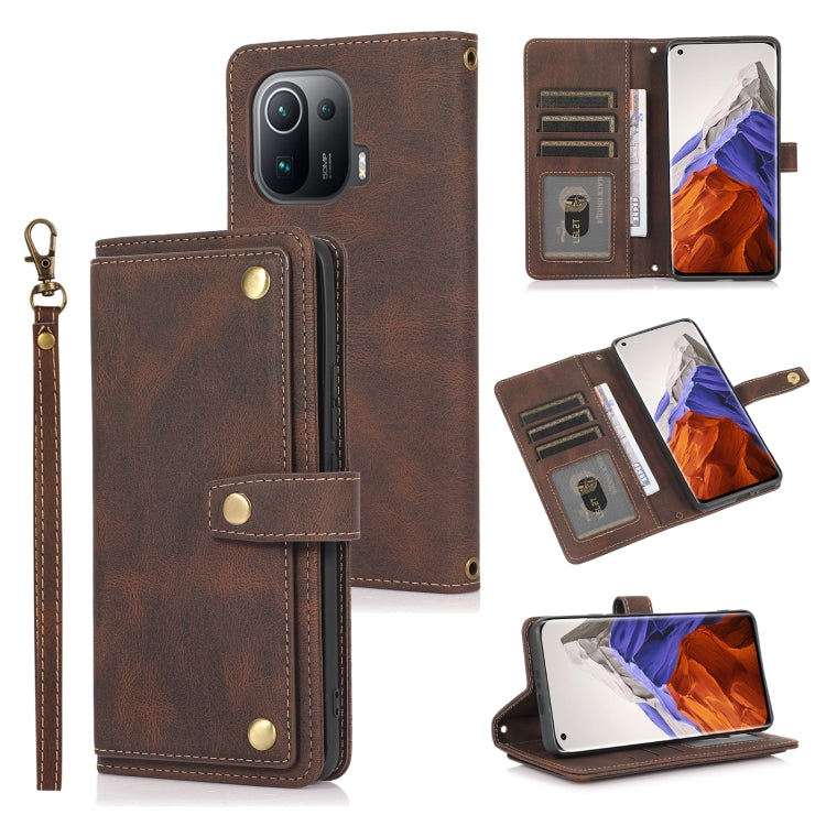 For Xiaomi Mi 11 Pro PU + TPU Horizontal Flip Leather Case with Holder & Card Slot & Wallet & Lanyard