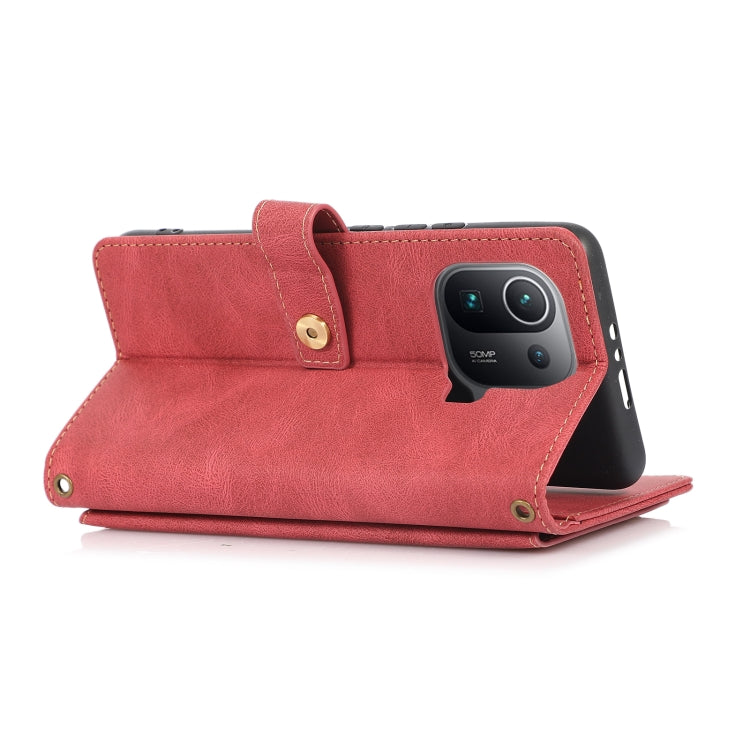 For Xiaomi Mi 11 Pro PU + TPU Horizontal Flip Leather Case with Holder & Card Slot & Wallet & Lanyard