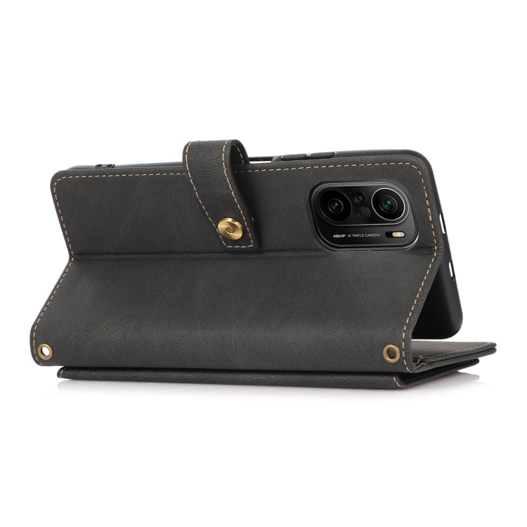 For Xiaomi Redmi K40 PU + TPU Horizontal Flip Leather Case with Holder & Card Slot & Wallet & Lanyard