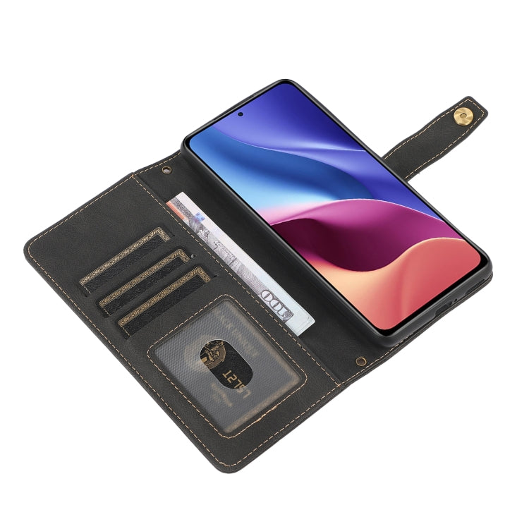 For Xiaomi Redmi K40 PU + TPU Horizontal Flip Leather Case with Holder & Card Slot & Wallet & Lanyard