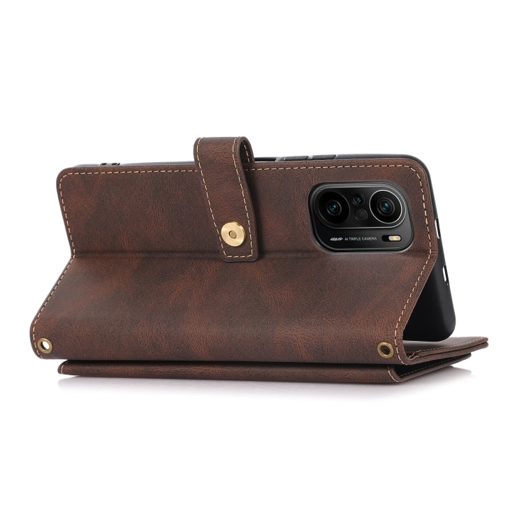 For Xiaomi Redmi K40 PU + TPU Horizontal Flip Leather Case with Holder & Card Slot & Wallet & Lanyard