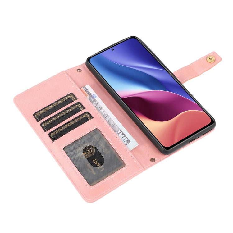 For Xiaomi Redmi K40 PU + TPU Horizontal Flip Leather Case with Holder & Card Slot & Wallet & Lanyard