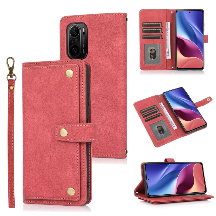 For Xiaomi Redmi K40 PU + TPU Horizontal Flip Leather Case with Holder & Card Slot & Wallet & Lanyard