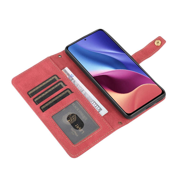 For Xiaomi Redmi K40 PU + TPU Horizontal Flip Leather Case with Holder & Card Slot & Wallet & Lanyard
