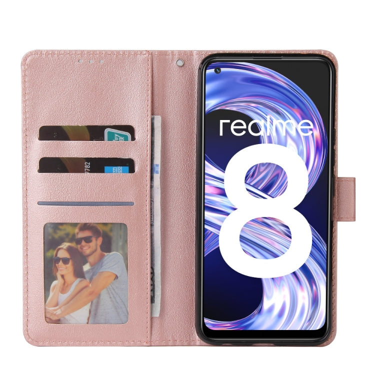 For OPPO Realme 8 / 8 Pro 4G Multifunctional Horizontal Flip Leather Case, with Three Card Slot & Holder & Photo Frame & Lanyard
