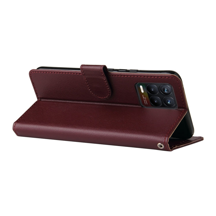 For OPPO Realme 8 / 8 Pro 4G Multifunctional Horizontal Flip Leather Case, with Three Card Slot & Holder & Photo Frame & Lanyard