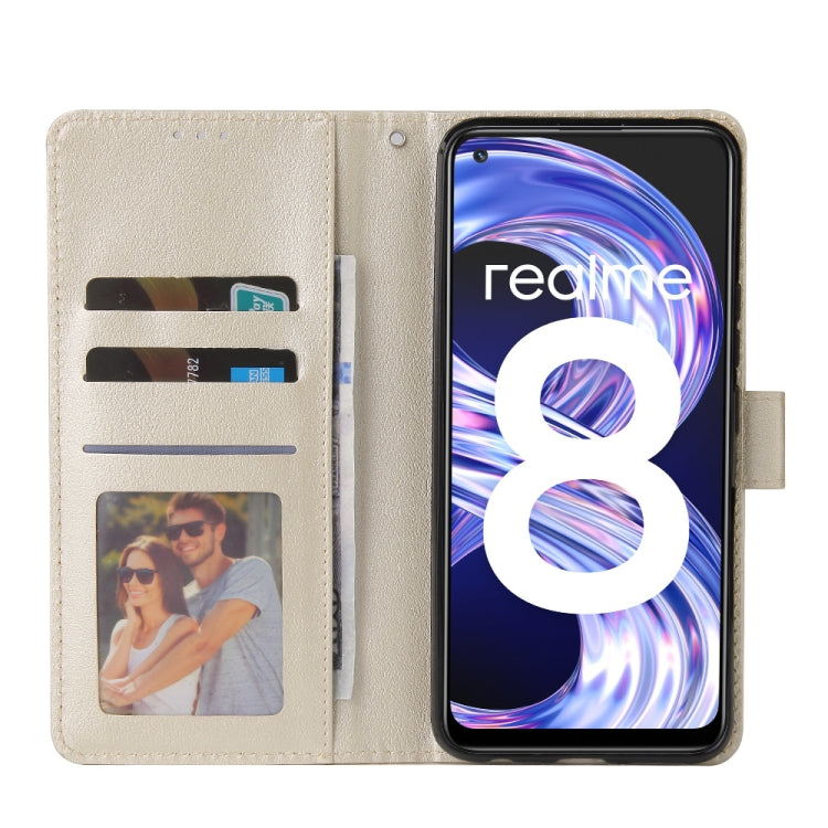 For OPPO Realme 8 / 8 Pro 4G Multifunctional Horizontal Flip Leather Case, with Three Card Slot & Holder & Photo Frame & Lanyard