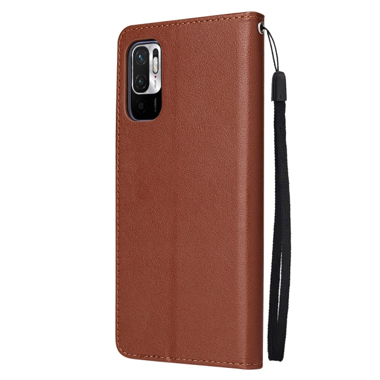 For Xiaomi Redmi Note 10 5G Multifunctional Horizontal Flip Leather Case, with Three Card Slot & Holder & Photo Frame & Lanyard