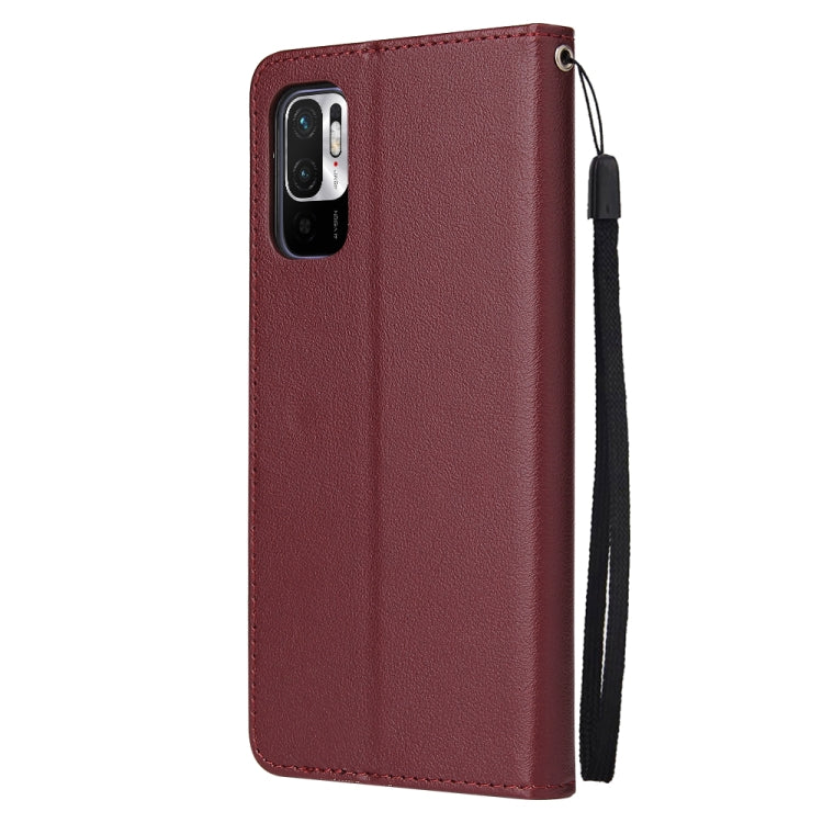 For Xiaomi Redmi Note 10 5G Multifunctional Horizontal Flip Leather Case, with Three Card Slot & Holder & Photo Frame & Lanyard