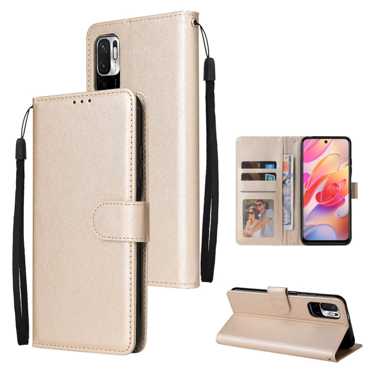 For Xiaomi Redmi Note 10 5G Multifunctional Horizontal Flip Leather Case, with Three Card Slot & Holder & Photo Frame & Lanyard