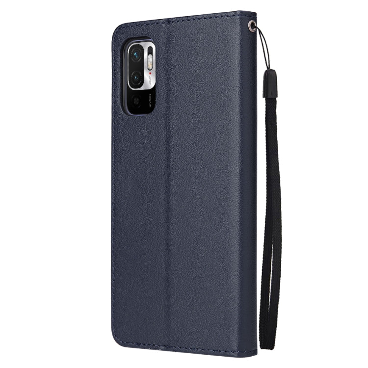For Xiaomi Redmi Note 10 5G Multifunctional Horizontal Flip Leather Case, with Three Card Slot & Holder & Photo Frame & Lanyard