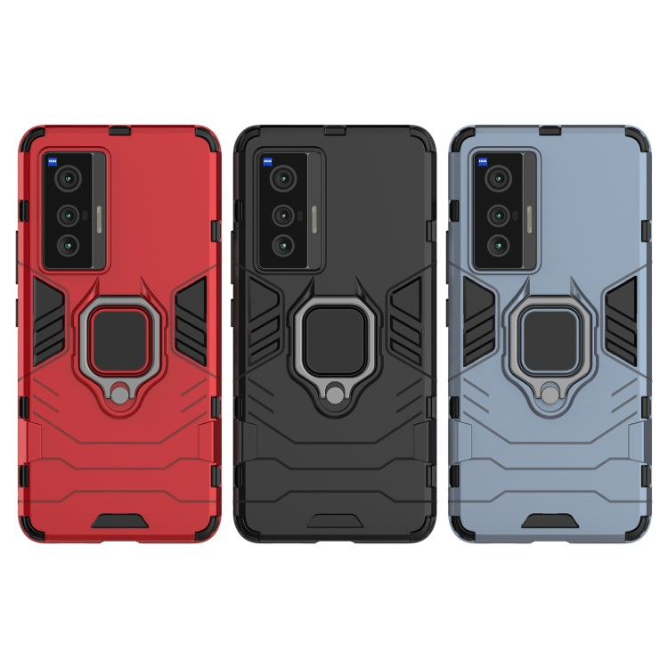 For vivo X70 Shockproof PC + TPU Protective Case with Magnetic Ring Holder