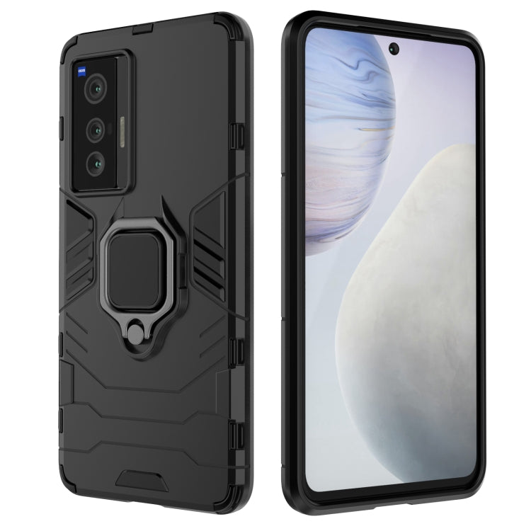 For vivo X70 Shockproof PC + TPU Protective Case with Magnetic Ring Holder