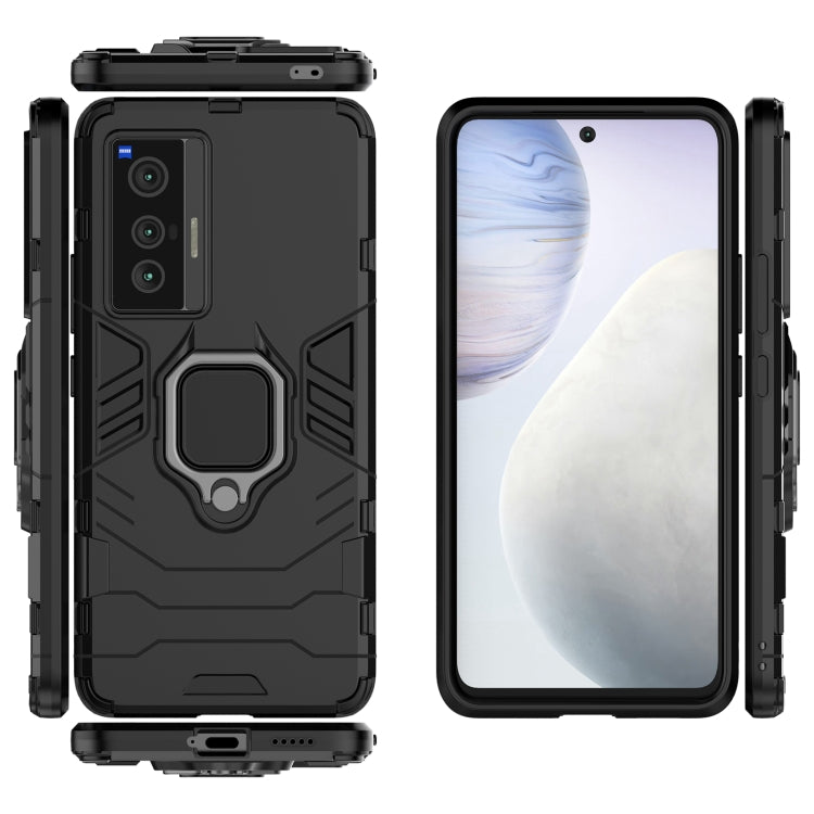 For vivo X70 Shockproof PC + TPU Protective Case with Magnetic Ring Holder