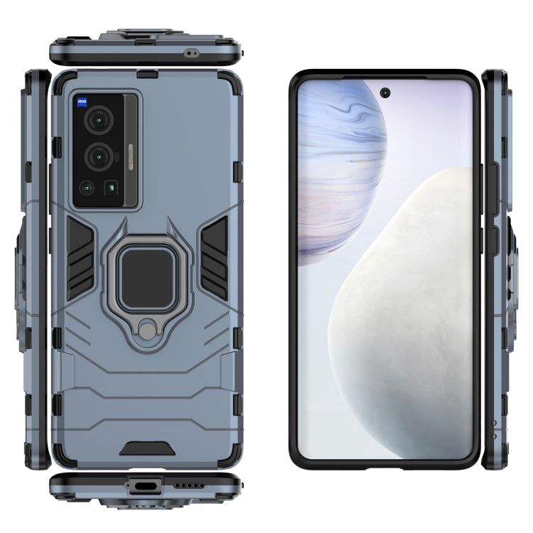 For vivo X70 Pro Shockproof PC + TPU Protective Case with Magnetic Ring Holder