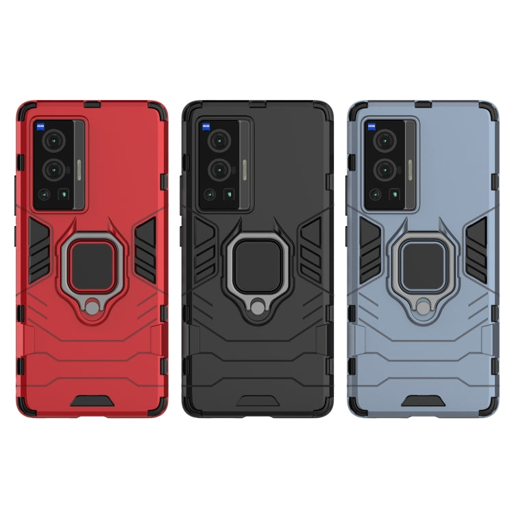 For vivo X70 Pro Shockproof PC + TPU Protective Case with Magnetic Ring Holder