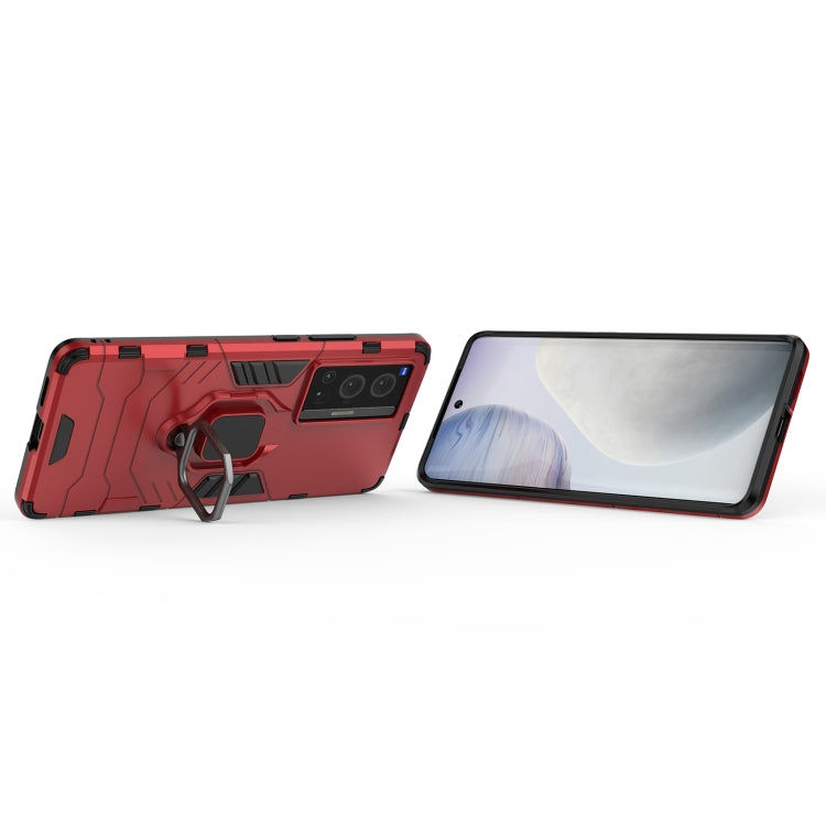 For vivo X70 Pro Shockproof PC + TPU Protective Case with Magnetic Ring Holder