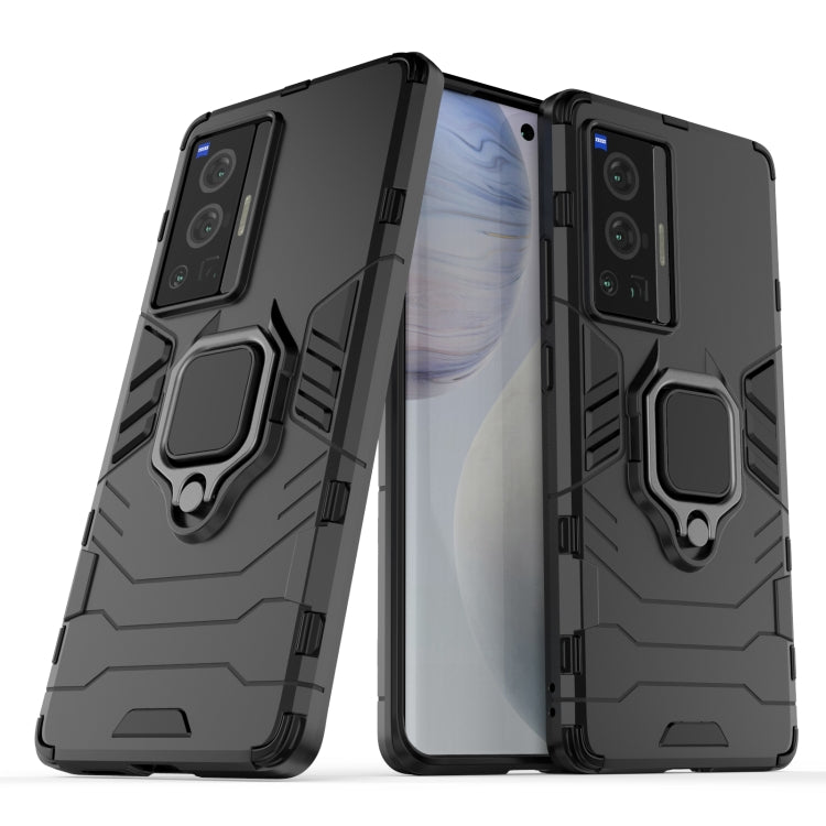 For vivo X70 Pro Shockproof PC + TPU Protective Case with Magnetic Ring Holder