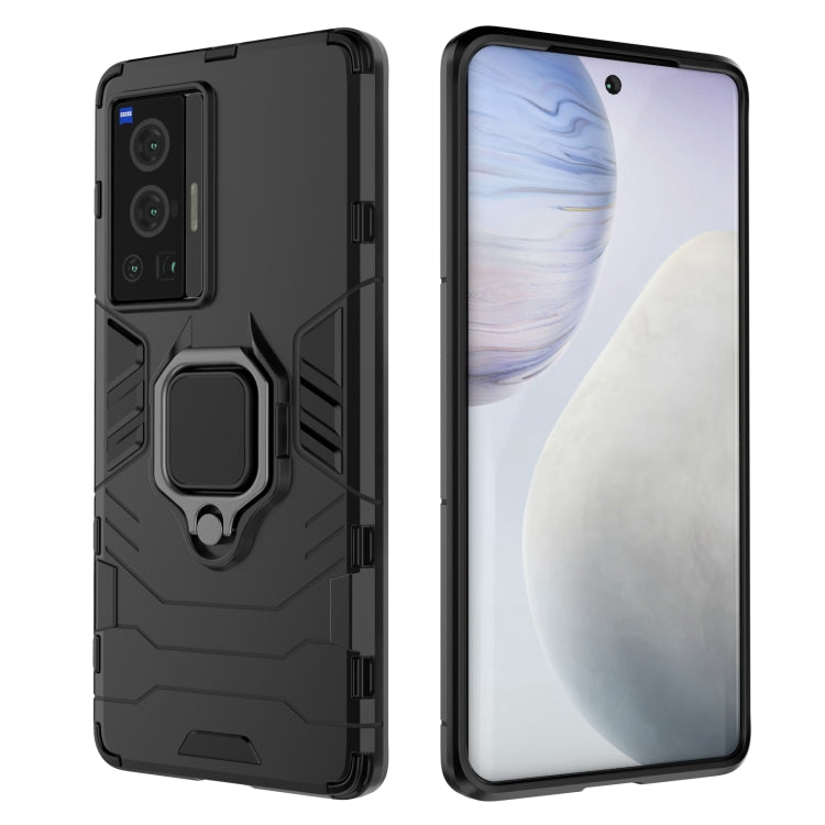 For vivo X70 Pro Shockproof PC + TPU Protective Case with Magnetic Ring Holder