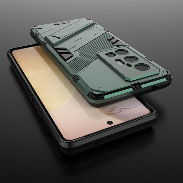 For vivo X70 Pro+ Punk Armor 2 in 1 PC + TPU Shockproof Case with Invisible Holder