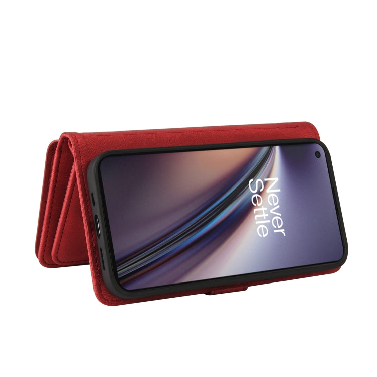 For OnePlus Nord CE 5G Skin Feel PU + TPU Horizontal Flip Leather Case With Holder & 15 Cards Slot & Wallet & Zipper Pocket & Lanyard