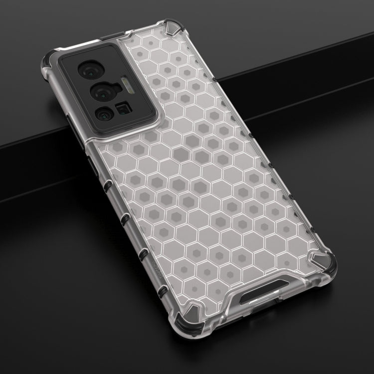 For vivo X70 Pro Shockproof Honeycomb PC + TPU Case with Neck Lanyard