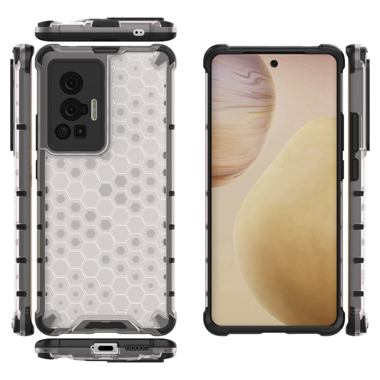 For vivo X70 Pro Shockproof Honeycomb PC + TPU Case with Neck Lanyard