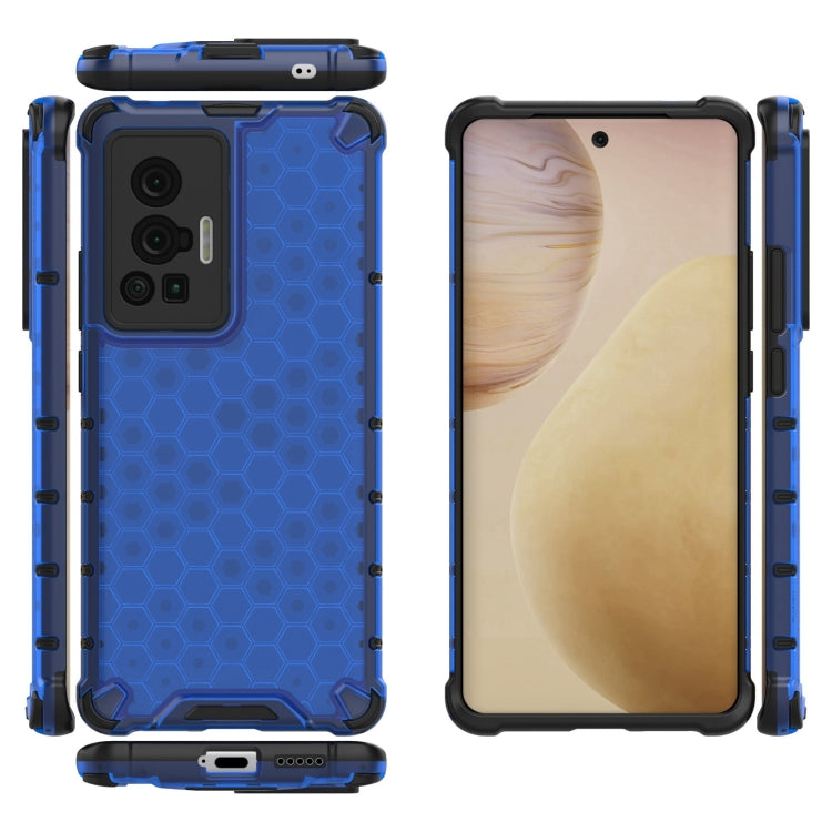 For vivo X70 Pro Shockproof Honeycomb PC + TPU Case with Neck Lanyard