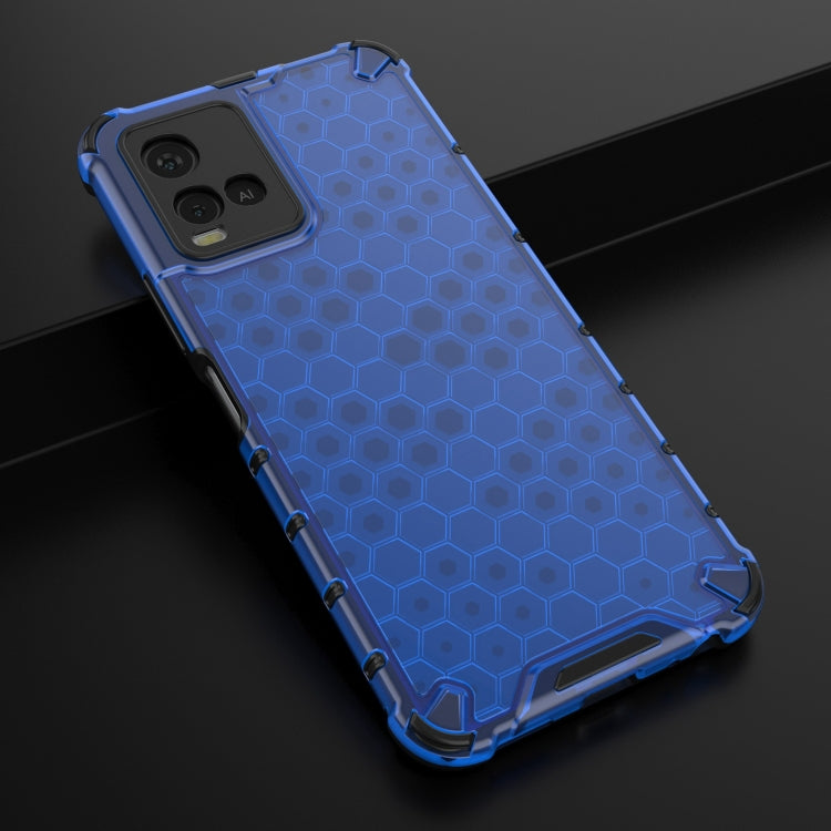 For vivo Y21 Shockproof Honeycomb PC + TPU Case with Neck Lanyard