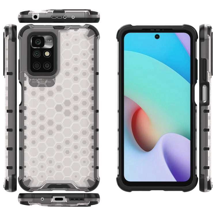 For Xiaomi Redmi 10 Shockproof Honeycomb PC + TPU Case with Neck Lanyard