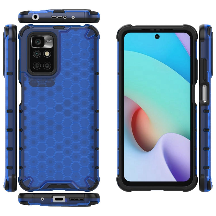 For Xiaomi Redmi 10 Shockproof Honeycomb PC + TPU Case with Neck Lanyard